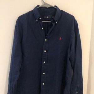 Ralph Lauren button down, lightweight linen